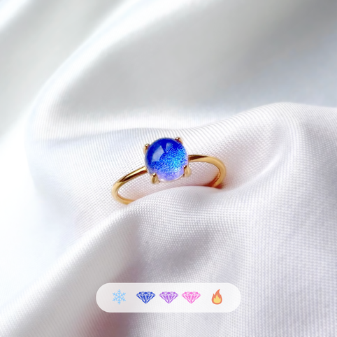 atelier ShowKer 色が変わる宝石リング　アジサイ石「夜明け」　ラウンド6mm　SV925｜atelier ShowKer（アトリエショーカー）