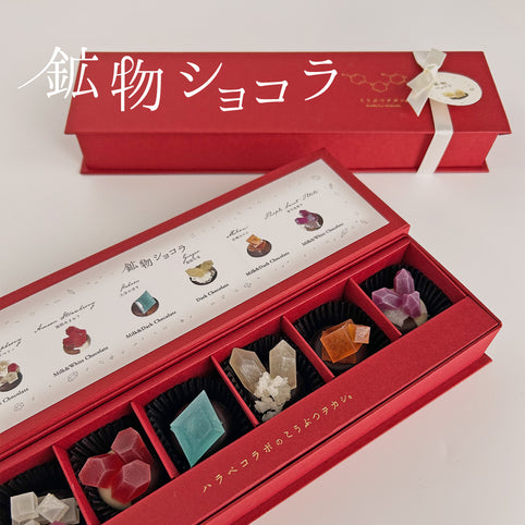 harapecolab 鉱物ショコラ6粒箱（チョコレート×琥珀糖）｜ハラペコラボ