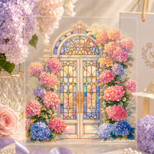 画像をギャラリービューアに読み込む, Floral Princess Hydrangea Melody クリスタルインク&amp;箔押し&amp;キスカット装飾コラージュステッカー｜nene_hope_heart（ネネホープハート）
