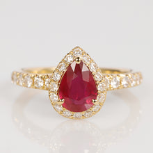 画像をギャラリービューアに読み込む, K18イエローゴールド 非加熱ピジョンブラッドルビー リング 1ct /s0541rpyg size12｜malvaceae（マルヴェセア）
