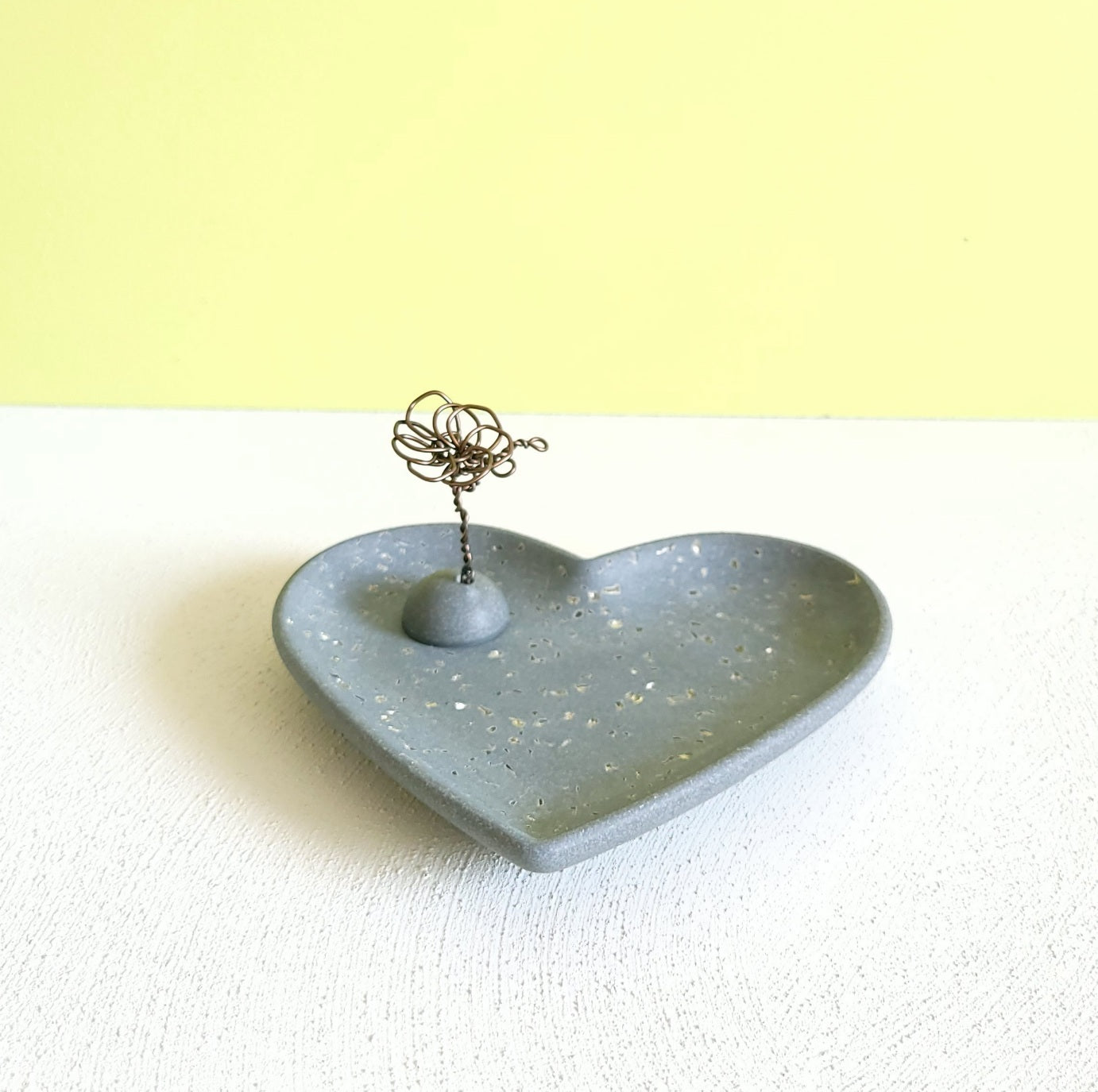 Simple Tray 《 heart - darkgray w/glass - 》｜TOIRO DE（トイロ）