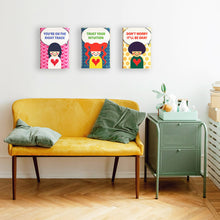 画像をギャラリービューアに読み込む, キャンバスプリント HEARTic GIRLs Canvas Print  “YOU'RE ON THE RIGHT TRACK” 【期間限定】｜asugatic（アシュガティック）
