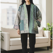 画像をギャラリービューアに読み込む, &quot;green nostalgia&quot;  vintage kantha jacket /ヴィンテージカンタジャケット｜ananyaﾕｲｲﾂﾑﾆ（アナンヤユイイツムニ）
