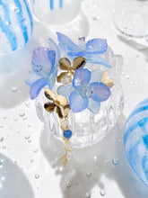 画像をギャラリービューアに読み込む, 天然石と透けるデルフィニウムの涼やか花かんざし(青メノウ・白メノウ)｜ハピネスウェーブ
