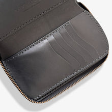 画像をギャラリービューアに読み込む, ラウンドファスナーミドルウォレット Type-3R 黒浸 / 三花バスケットウィーブ｜Samurai Craft（サムライクラフト）
