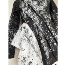 画像をギャラリービューアに読み込む, Men&#39;s patchwork shirt paint black- メンズパッチワークシャツ ペイント黒｜Merci DIEU（メルシーデュー）
