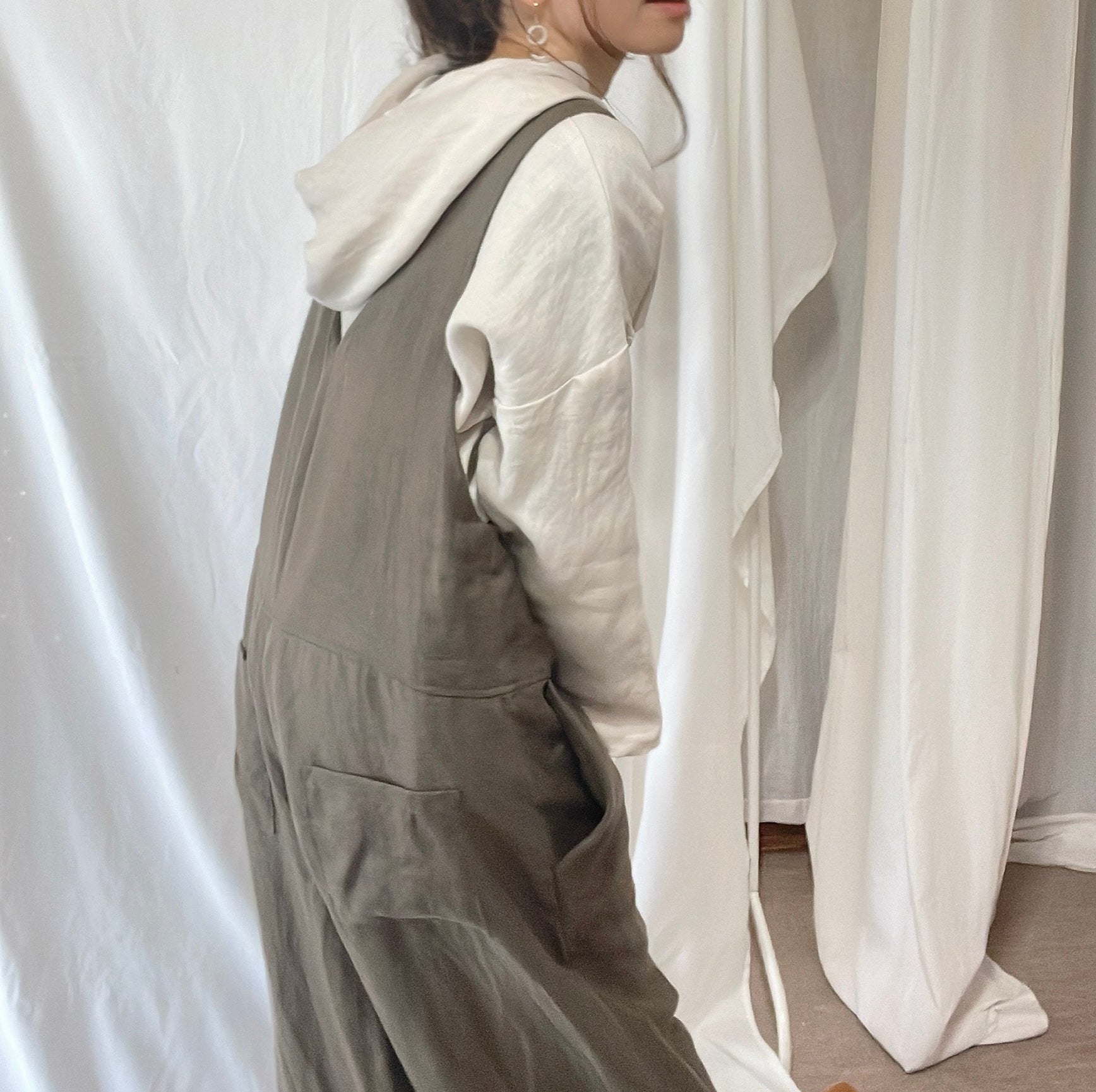 リネンパーカー　オフホワイト｜hachiko（ハチコ）