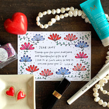 画像をギャラリービューアに読み込む, ノートカード Notecards “HEARTic PASSION Flower” 【期間限定】  ｜asugatic（アシュガティック）
