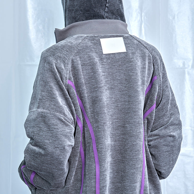 フリースジャケット 紫とグレー ストライプ 楽天市場】古希祝い フリース ジャケット アウター 送料無料