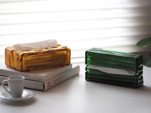 画像をギャラリービューアに読み込む, 露 -TSUYU- ティッシュケース ウェア ときわ（グリーン）｜ame（アメ）
