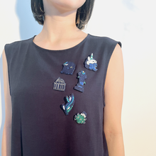 画像をギャラリービューアに読み込む, 刺繍ブローチ / Fire-cactus｜studio bansoko（スタジオバンソウコウ）
