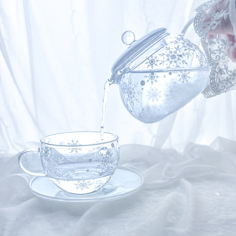 Blanche Neige By ちょこにゃん 白銀の世界に〜耐熱ガラスのティーセット〜｜Blanche Neige By ちょこにゃん（ブランシュネージュバイチョコニャン）
