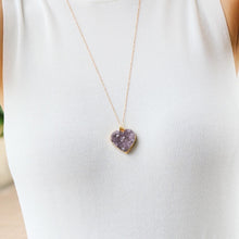 画像をギャラリービューアに読み込む, Big heart motif amethyst necklace｜if(innocent freedom)（イフ　イノセントフリーダム）
