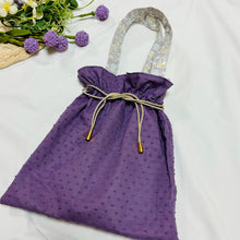 画像をギャラリービューアに読み込む, パッチワーク巾着バッグ（紫）｜Nikomatch（ニコマッチ）
