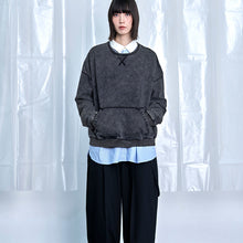 画像をギャラリービューアに読み込む, デニムルック プルオーバー スウェットシャツ｜Nora Lily（ノラリリー）
