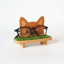 画像をギャラリービューアに読み込む, ここだよワンワン メガネスタンド（木製 柴犬 メガネ置き）｜TOSMU（トスム）
