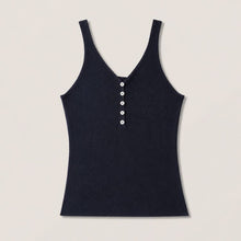 画像をギャラリービューアに読み込む, 【期間限定6/30-7/6】Buttoned Cotton- Silk Tank Top｜celebrate with（セレブレイトウィズ）
