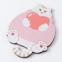 画像をギャラリービューアに読み込む, 猫雑貨・木製プレート＆コースター【ねこまみれ　推し色　ピンク】｜Ten＆O Art+Craft（テンアンドオー　アートクラフト）
