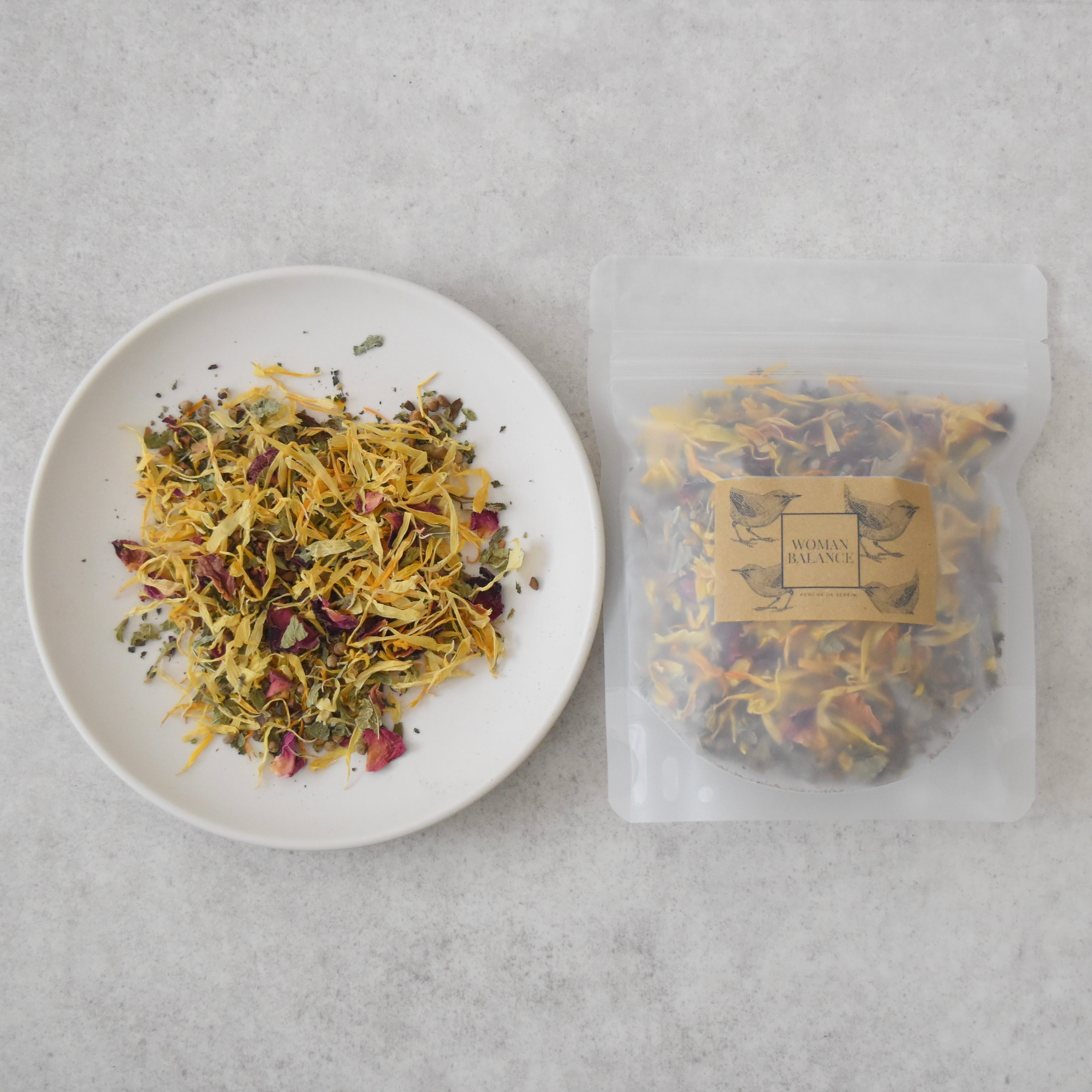 original herb tea /woman balance (leaf 30g)｜perché de serein（ペルシェ　ドゥ　スラン）
