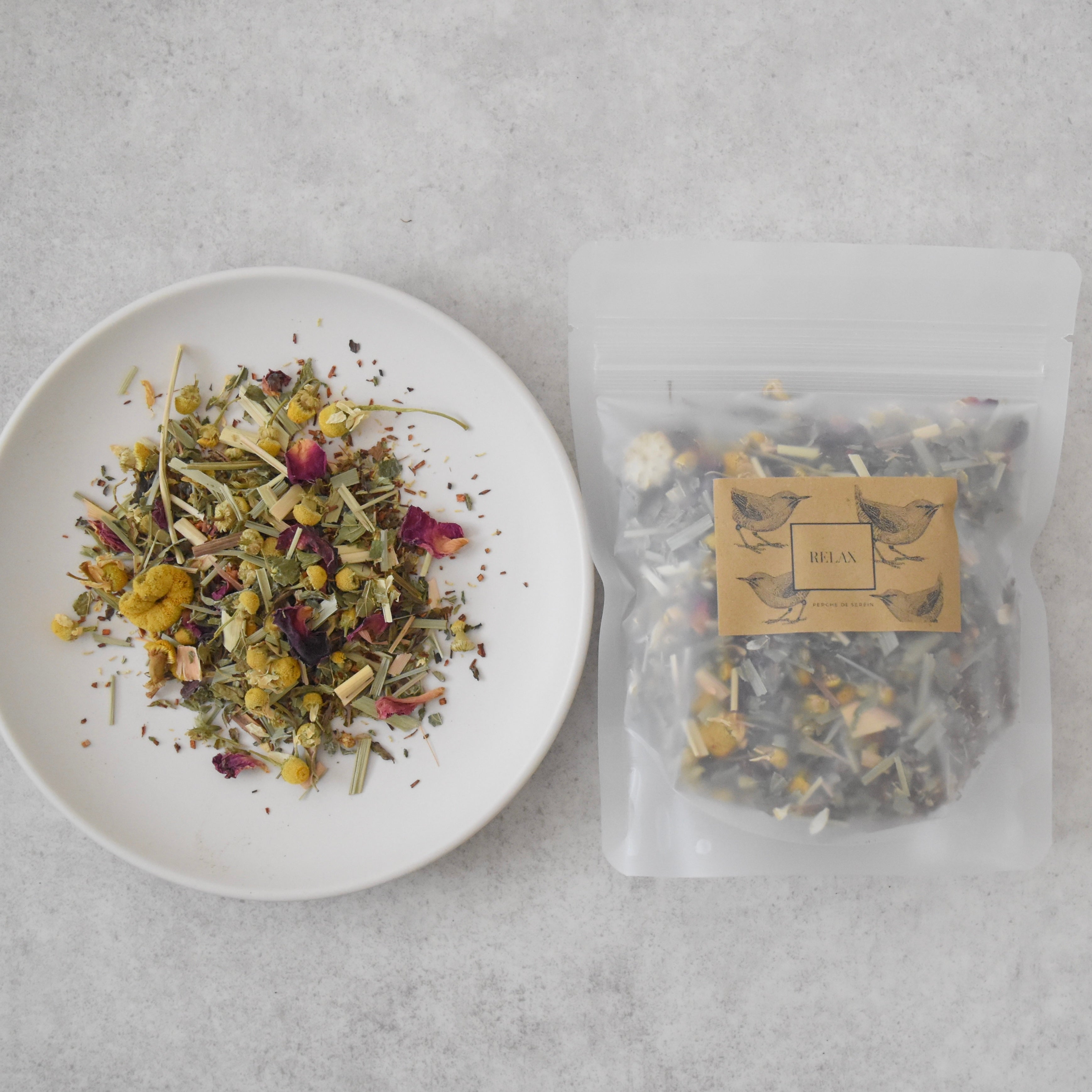 original herb tea / relax (leaf 30g)｜perché de serein（ペルシェ　ドゥ　スラン）