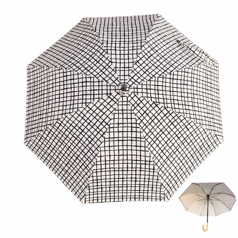precious time 日傘　手書き風生地～チェック～｜precious time（プレシャスタイム）