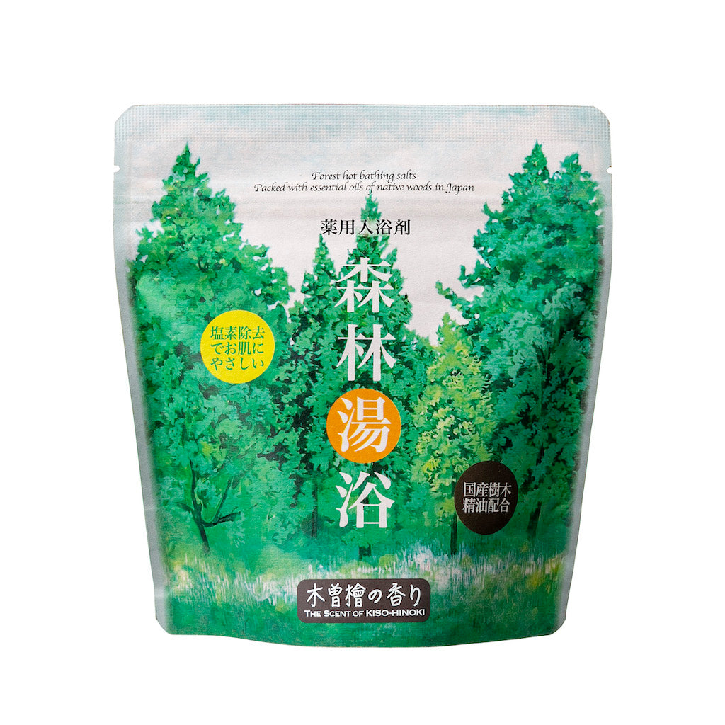 森林湯浴　木曽檜の香り　薬用入浴剤【無添加 お肌にやさしい】300ｇ 計量スプーン付き｜Healing Essence（ヒーリングエッセンス）