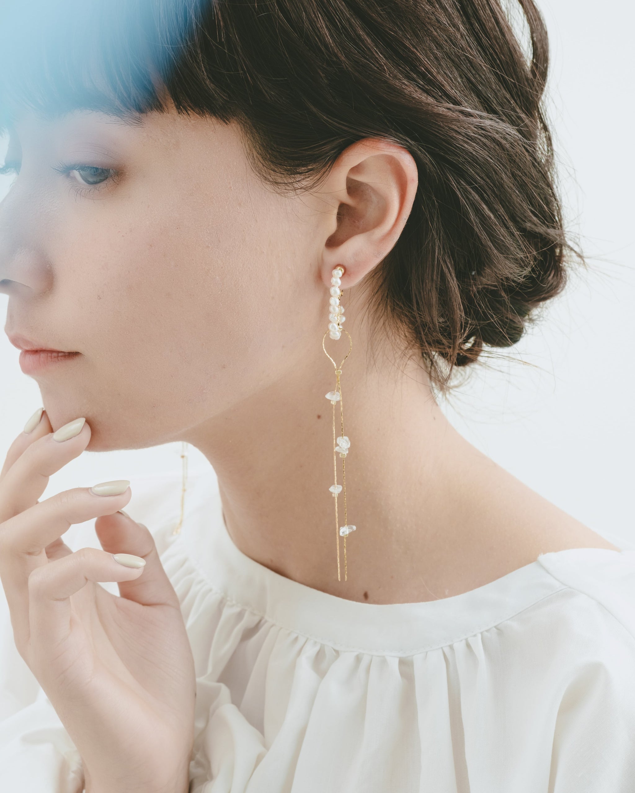 gold oval pearl hoop｜felice（フェリーチェ） – CHOOSEBASE SHIBUYA