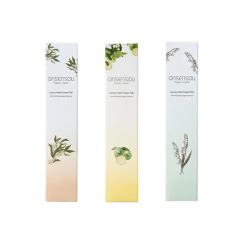 ONSENSOU ハンドクリーム3種セット（白檀・ミュゲ・カボス）｜ONSENSOU（オンセンソウ）