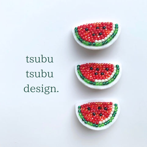 tsubutsubu design. ブローチ【スイカ】｜tsubutsubu design.（ツブツブデザイン）