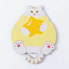 画像をギャラリービューアに読み込む, 商品名 猫雑貨・木製プレート＆コースター【ねこまみれ　推し色　黄】｜Ten＆O Art+Craft（テンアンドオー　アートクラフト）
