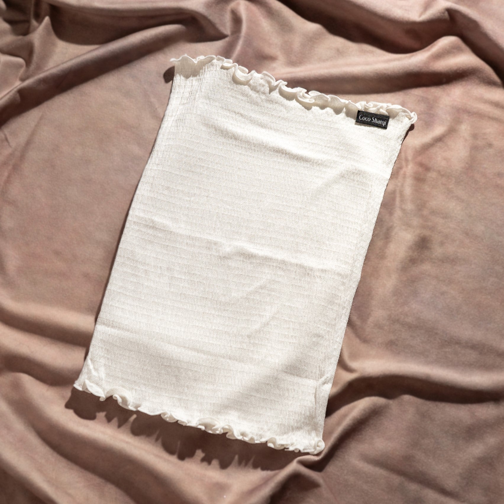 日本製 超極細シルク ベリーウォーマー(腹巻) 白｜Coco Sharqi Japan（ココシャルキ）