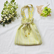 画像をギャラリービューアに読み込む, パッチワーク巾着バッグ（イエロー）｜Nikomatch（ニコマッチ）
