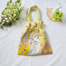 画像をギャラリービューアに読み込む, パッチワーク巾着バッグ（イエロー）｜Nikomatch（ニコマッチ）
