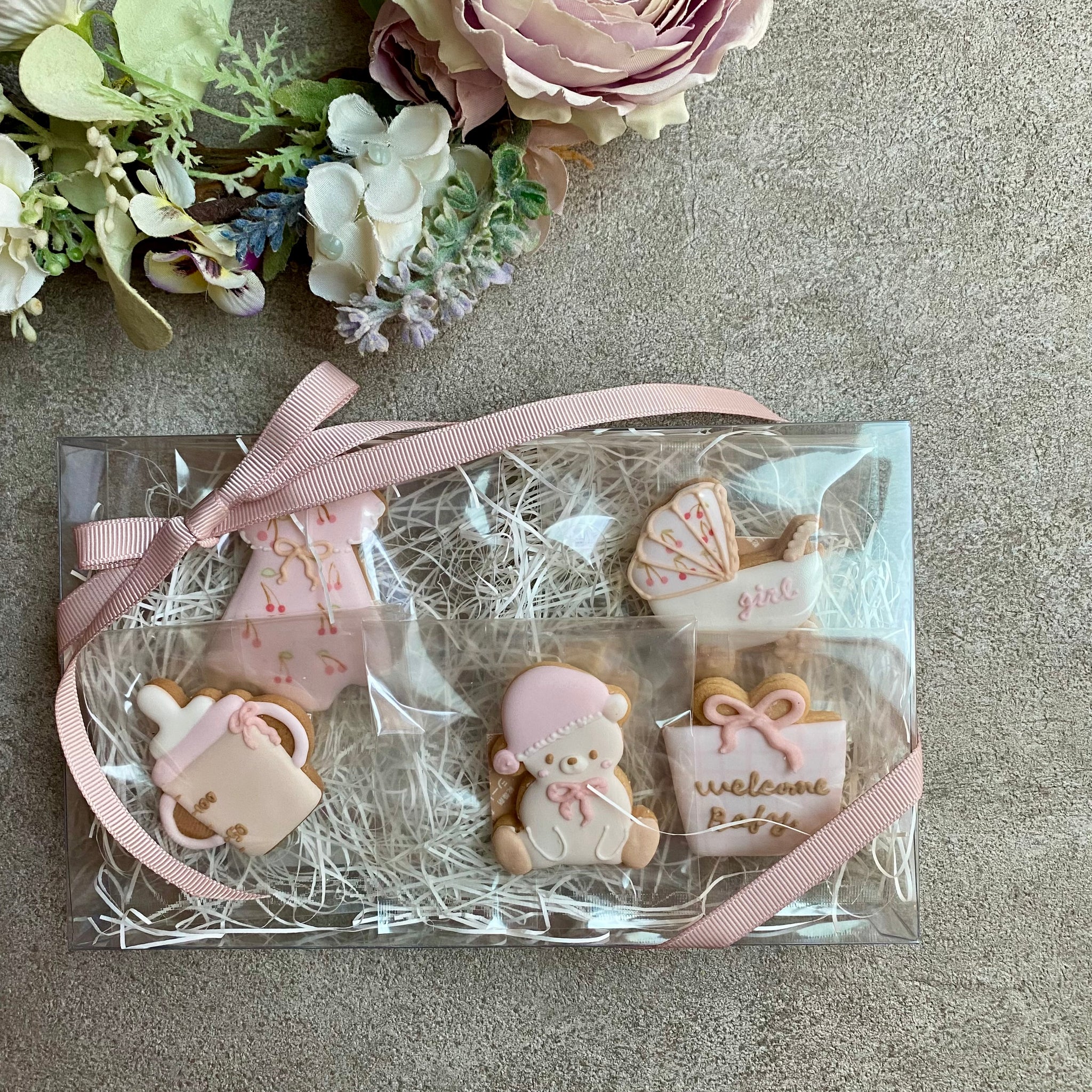 なかよしジンジャークッキー ミント セット Baby girlアイシングクッキーセット｜sumirecookies（スミレ