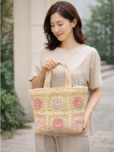 画像をギャラリービューアに読み込む, 春色お花モチーフバッグ｜M'S  CROCHET（エムズクロシェット）
