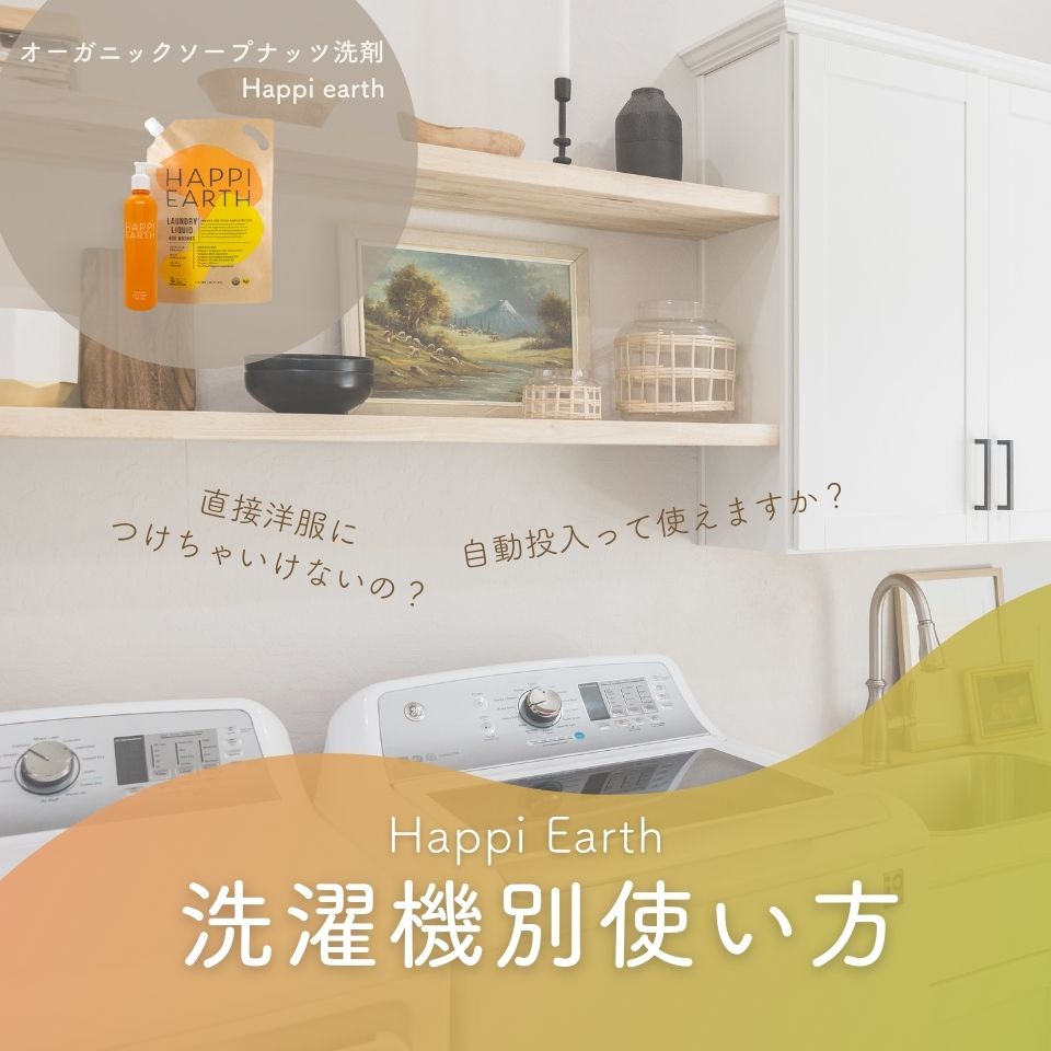 Happi Earthオーガニックソープナッツ洗濯用洗剤（ボトル付き）｜Happi