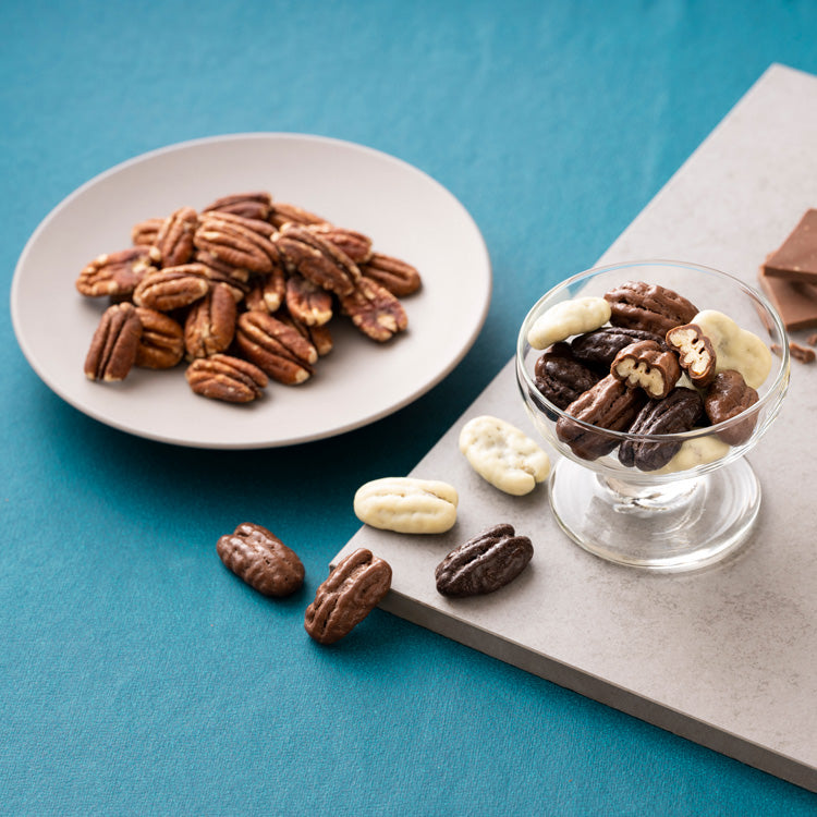 SoSo 3種のチョコがけピーカンナッツ｜吉田ピーナツ食品（ヨシダピーナツショクヒン）