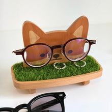 画像をギャラリービューアに読み込む, ここだよワンワン メガネスタンド（木製 柴犬 メガネ置き）｜TOSMU（トスム）
