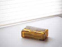 画像をギャラリービューアに読み込む, 露 -TSUYU- ティッシュケース ウェア くちなし（アンバー）｜ame（アメ）
