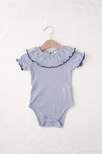 画像をギャラリービューアに読み込む, 【Blueberry pop】 -Ruffly cotton rompers｜Bébémoose （ベベムース）
