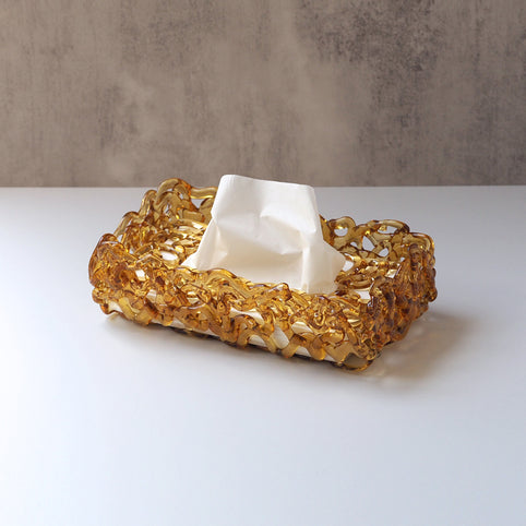 ame 靄 -MOYA- ティッシュケース くちなし（アンバー）｜ame（アメ）