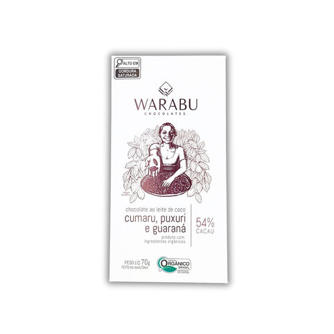 SAITO CACAO ココナッツミルクチョコレートバー トンカビーンズ + ブラジルナツメグ + ガラナ 54%｜70g｜WARABU CHOCOLATES（ワラブチョコレート）