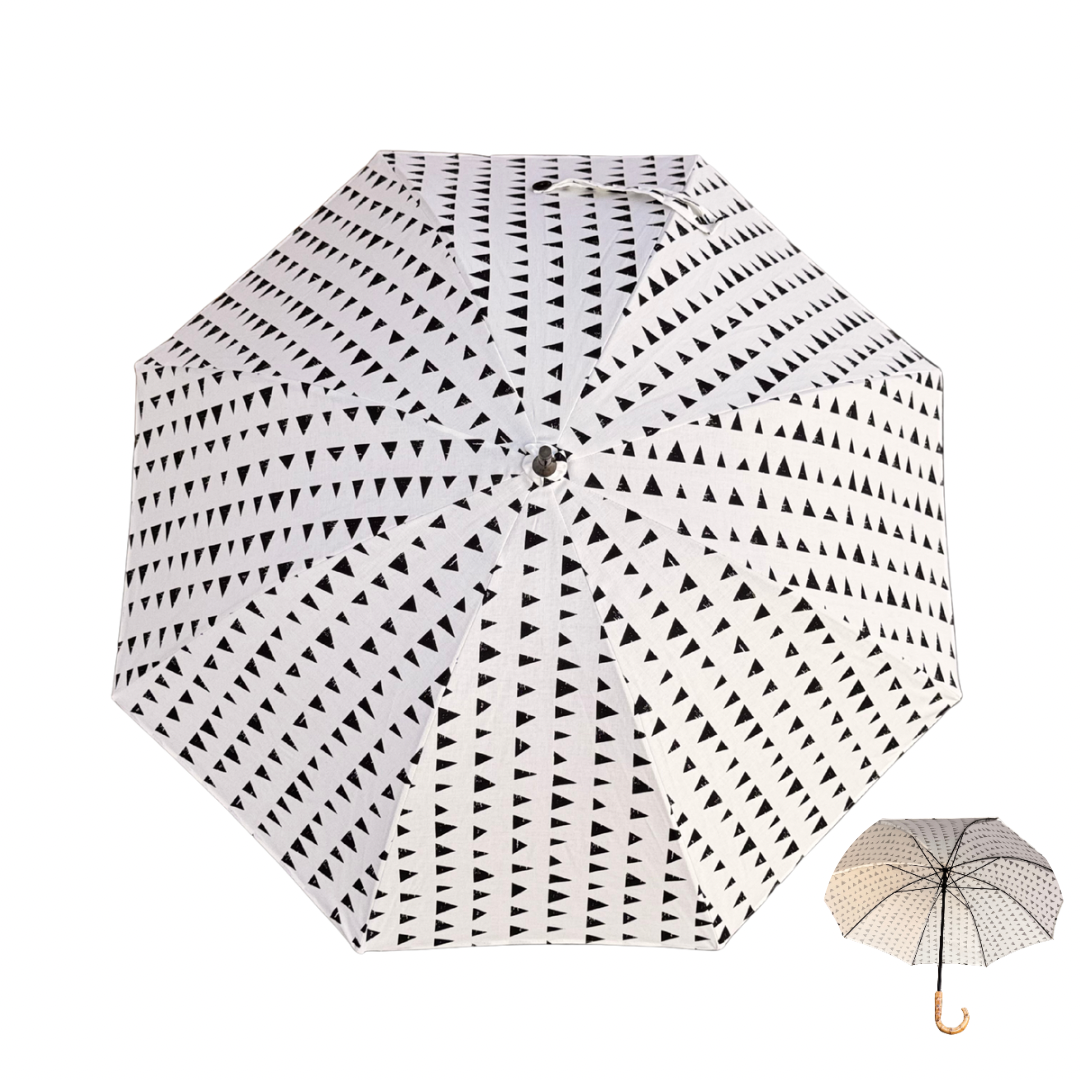 日傘　手書き風生地～△さんかく～｜precious time（プレシャスタイム）