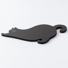 画像をギャラリービューアに読み込む, 猫雑貨・木製プレート＆コースター【ねこまみれロング　のびる・黒】｜Ten&amp;O
