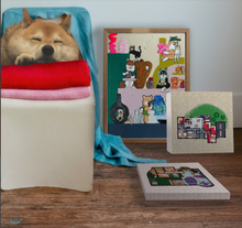 画像をギャラリービューアに読み込む, 設計図としての間取りを、インテリアとしての「間取りアート」へ。ドッグラン付きのかわいいおうち｜yoshie moriuchi ARTWORKS（ヨシエモリウチアートワークス）
