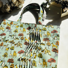 画像をギャラリービューアに読み込む, ウェーブタックトートバッグ（ブラウン・犬）｜Nikomatch（ニコマッチ）
