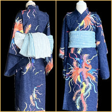 画像をギャラリービューアに読み込む, キッズ浴衣・帯セット【鳳凰】山崎大輝デザイン｜KUTANI×KIMONO（クタニキモノ）

