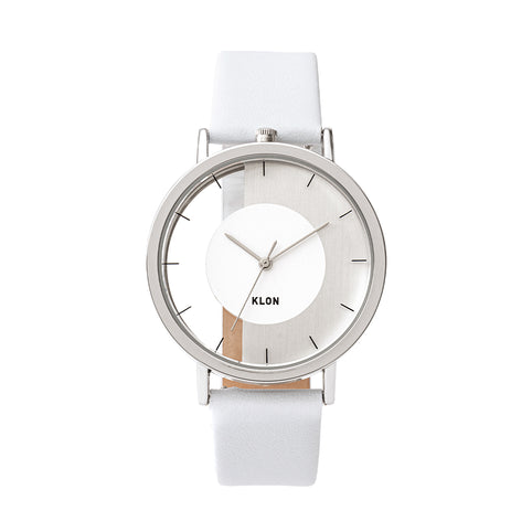 KLON KLON INVISIBLE OVERLAPPING CIRCLE SHAPES WHITE 38mm｜KLON（クローン）