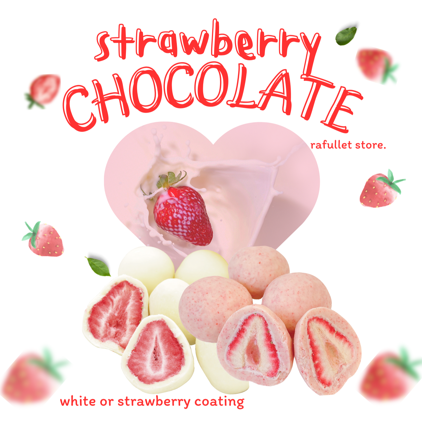 ホワイトいちごチョコレート（3個）｜ラフレストア – CHOOSEBASE SHIBUYA