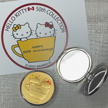 画像をギャラリービューアに読み込む, Hello Kitty 50th Compact Mirror-Gold・ハローキティ・コンパクトミラー・ゴールド (本体シルバー・バージョン)｜Cuprum by ISHIWATA（クプラム　バイ　イシワタ）
